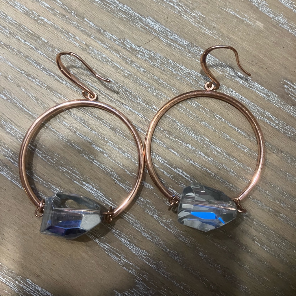 Faux Gold Dangling Earrings About 2 34 Inches In Length 10$
